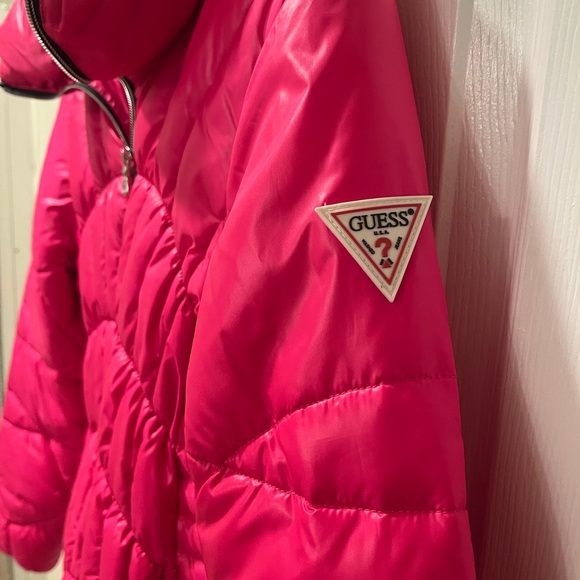 GUESS Hot Pink Puffer Coat- Worn Once! - Picture 6 of 8